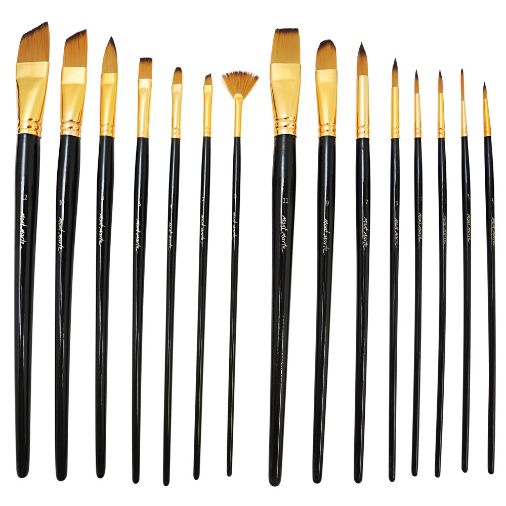 ფუნჯების ნაკრები გასაშლელი პენლით MM Studio Brush Set in Easel Wallet 15pc