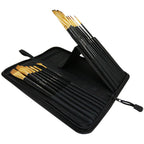ფუნჯების ნაკრები გასაშლელი პენლით MM Studio Brush Set in Easel Wallet 15pc