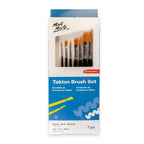 Mont Marte Discovery Taklon Brush Set – Round & Flat, 7pc