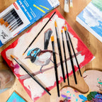 Mont Marte Discovery Taklon Brush Set – Round & Flat, 7pc