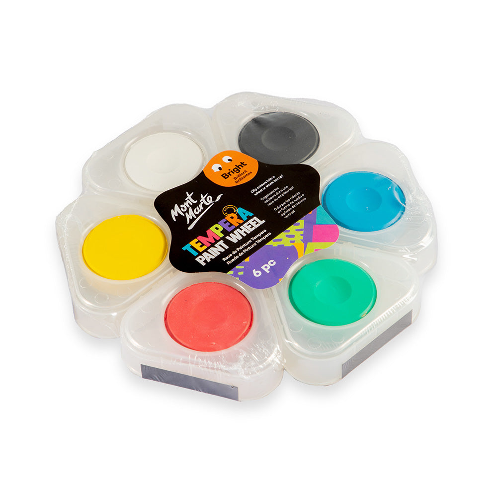 საბავშვო ტემპერა საღებავები Kids Tempera Paint Wheel 6pc - Bright