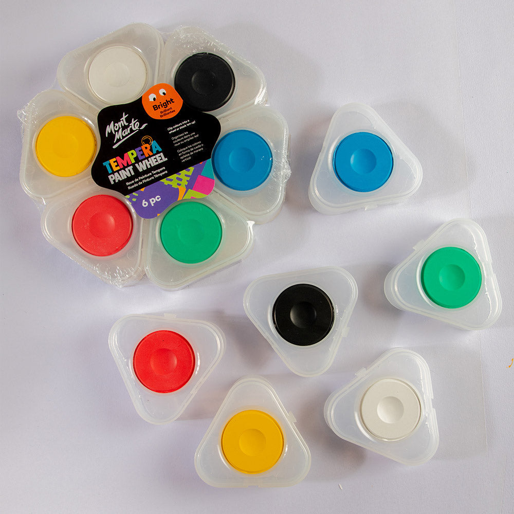 საბავშვო ტემპერა საღებავები Kids Tempera Paint Wheel 6pc - Bright