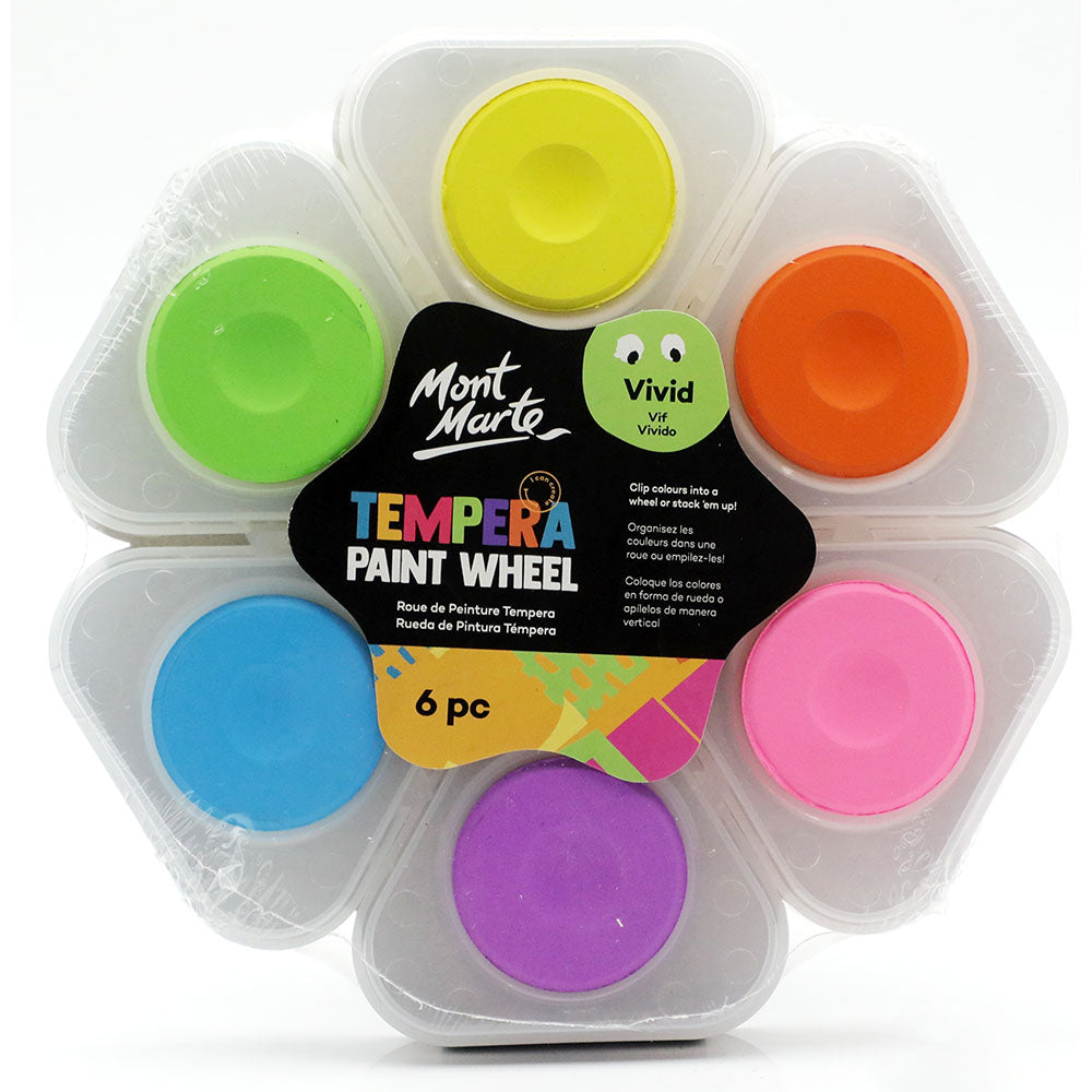 საბავშვო ტემპერა საღებავები Kids Tempera Paint Wheel 6pc - Pastel