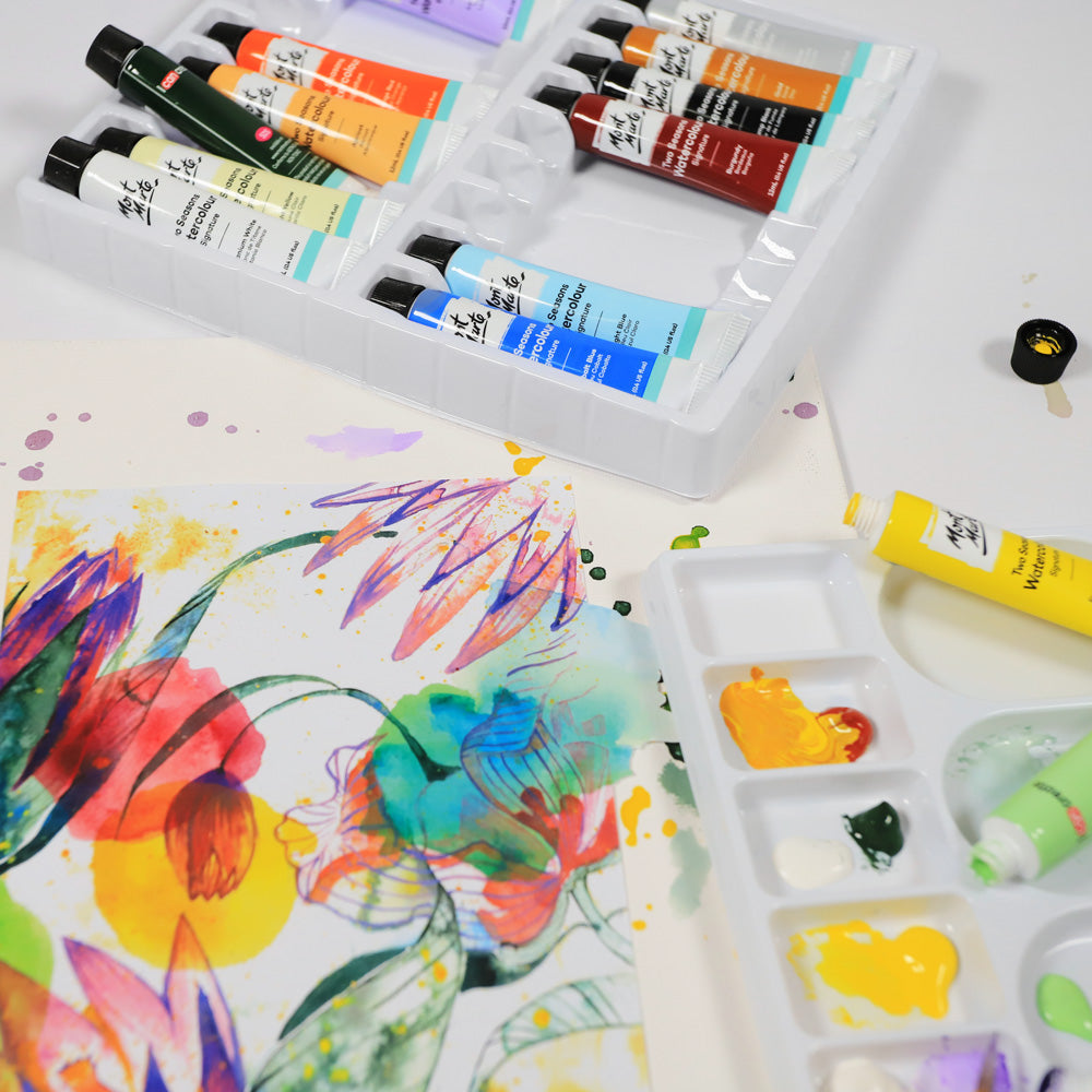 აკვარელის საღებავი (ორი სეზონის ფერებით) MM Two Seasons Watercolours 18pc x 12ml