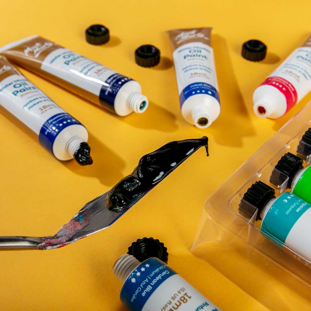 წყალში ხსნადი ზეთის საღებავი - MM Water Mixable Oil Paint Set 36pc x 18ml