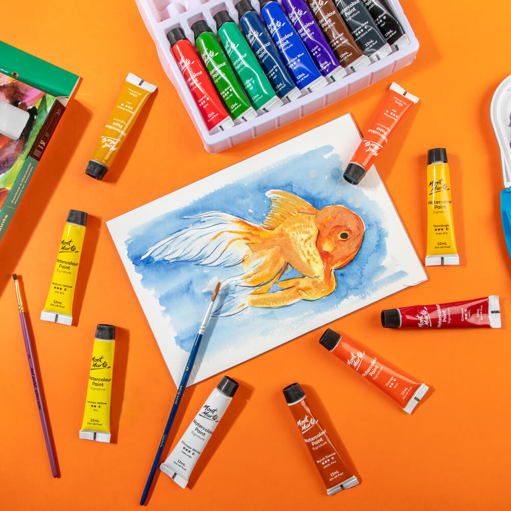 აკვარელის საღებავი ნაკრები 18 ფერი MM Watercolour Paints 18pc x 12ml