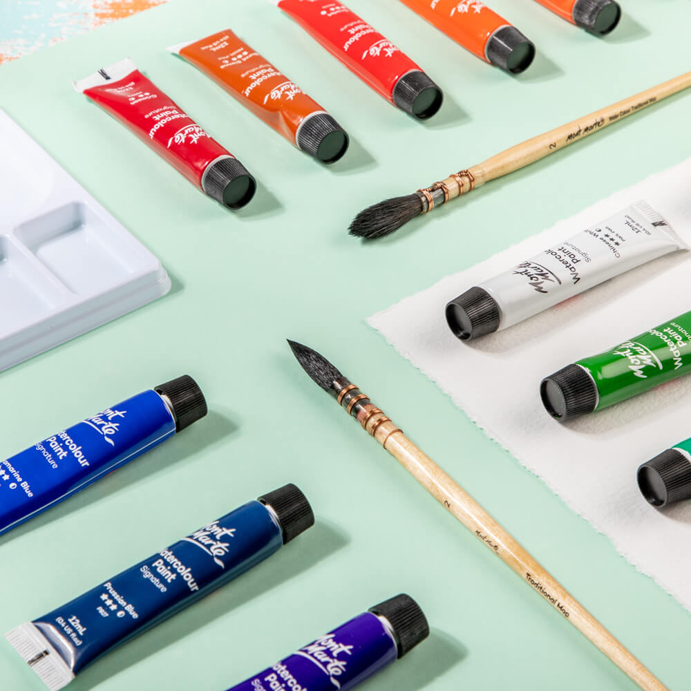 აკვარელის საღებავი ნაკრები 18 ფერი MM Watercolour Paints 18pc x 12ml
