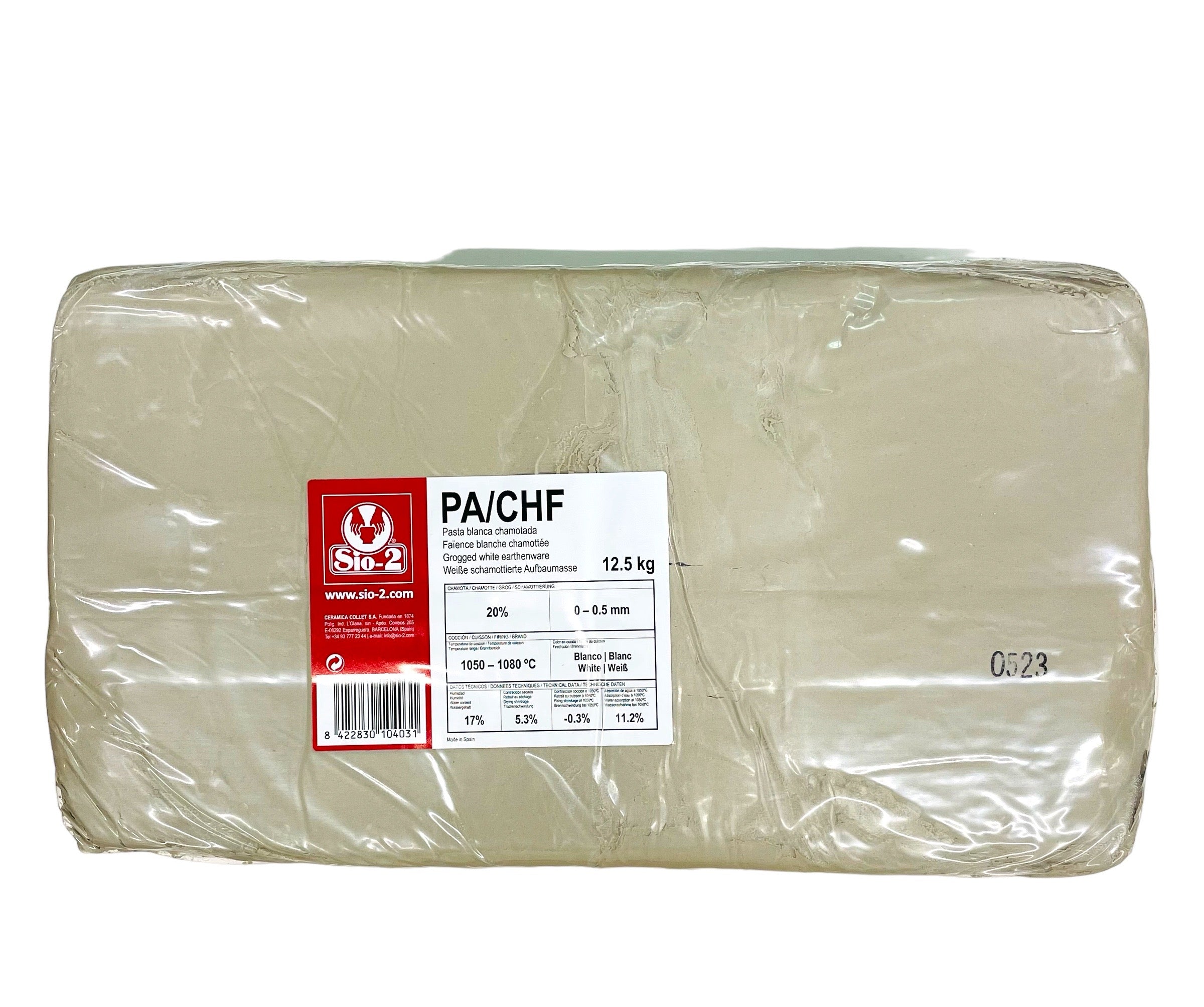 SIO-2 PA/CHF BlancaChamota/თეთრი შამოტი 0-0.5mm 12.5kg (150-1080C)