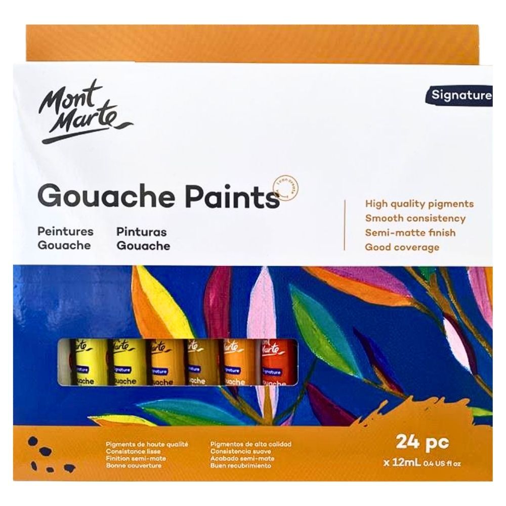 Gouache Paint Set 24 Colors 12ml - MontMarte Gouache 24pc x 12ml