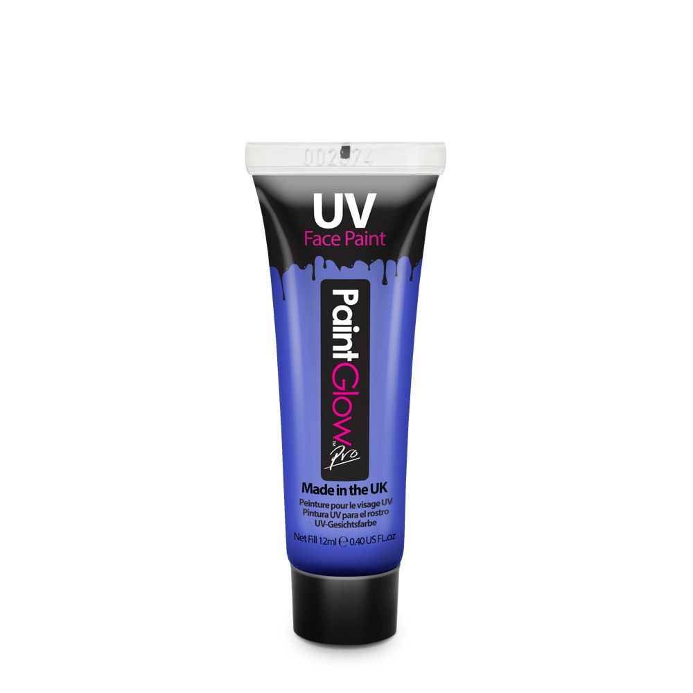 UV Face &amp; Body Paint (PRO), UV Blue, 12ml