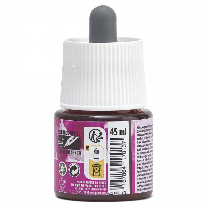 COLOREX 45ML CARMINE - აკვარელის საღებავი(მელანი)