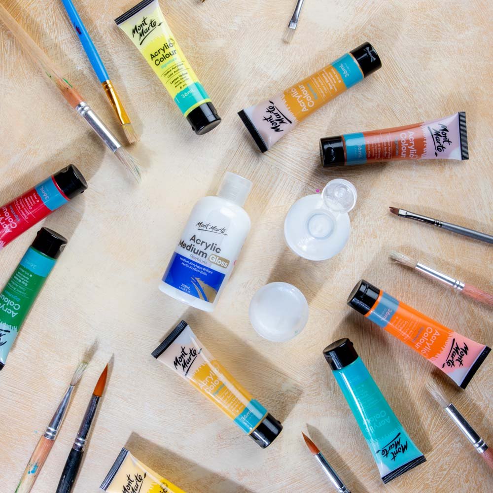 აკრილის ლაკი პრიალა (გლოსი) 135მლ - MontMarte Acrylic Medium - Gloss 135mls - ARTISTA