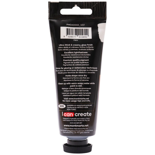 აკრილის საღებავი ცინკის თეთრი (სქელი, ტექსტურული აკრილი) MontMarte - ARTISTA