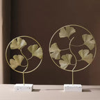 მეტალის სკულპტურა - Table Gold metal Accessories with crystal ball