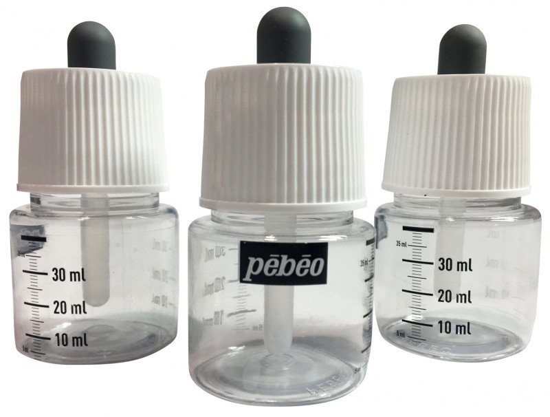 SET 3 EMPTY GRADUATED  BOTTLES - აკვარელის საღებავის ცარიელი ტუბები