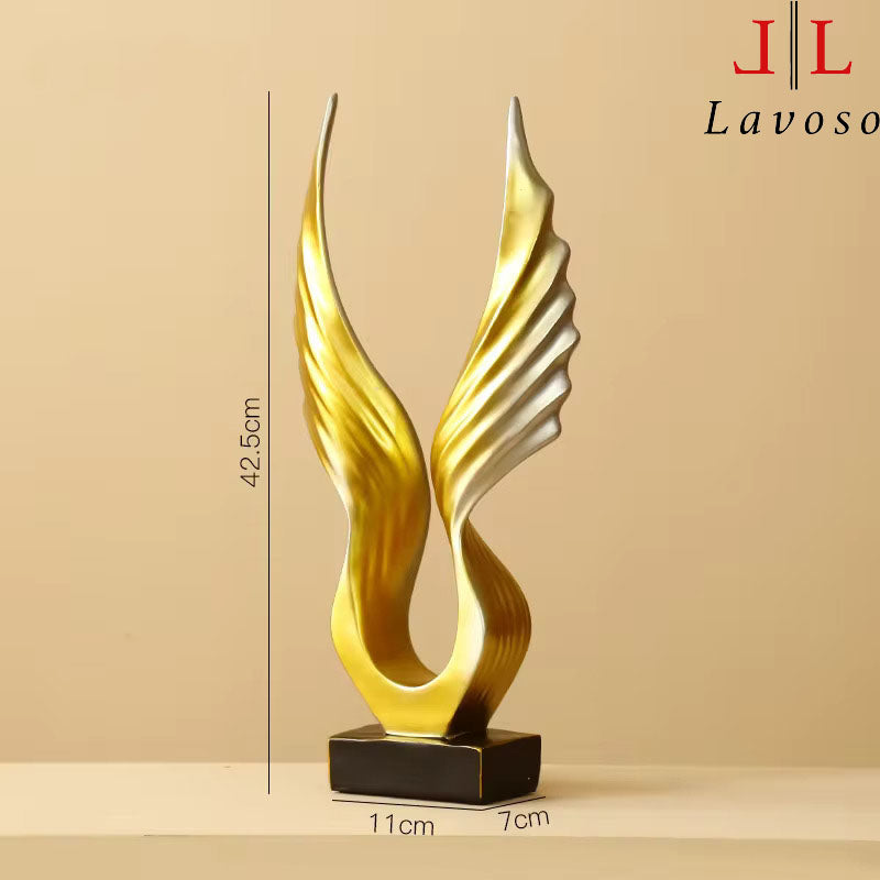 ავსტრაქტურლი სკულპტურა - Angel Wings Abstract Art Ornament
