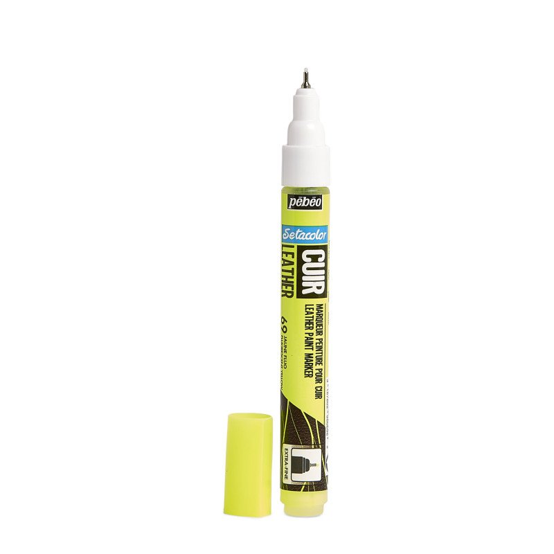 Leather painting marker SETA LEATHER MARK FLUO YELLOW