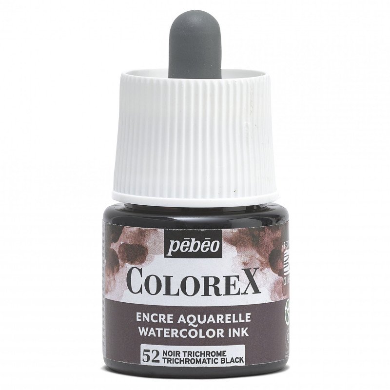 COLOREX 45ML TRICHROMA BLACK - აკვარელის საღებავი(მელანი)