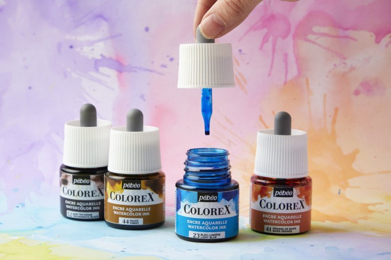 COLOREX 45ML BOTTLE GREEN - აკვარელის საღებავი(მელანი)