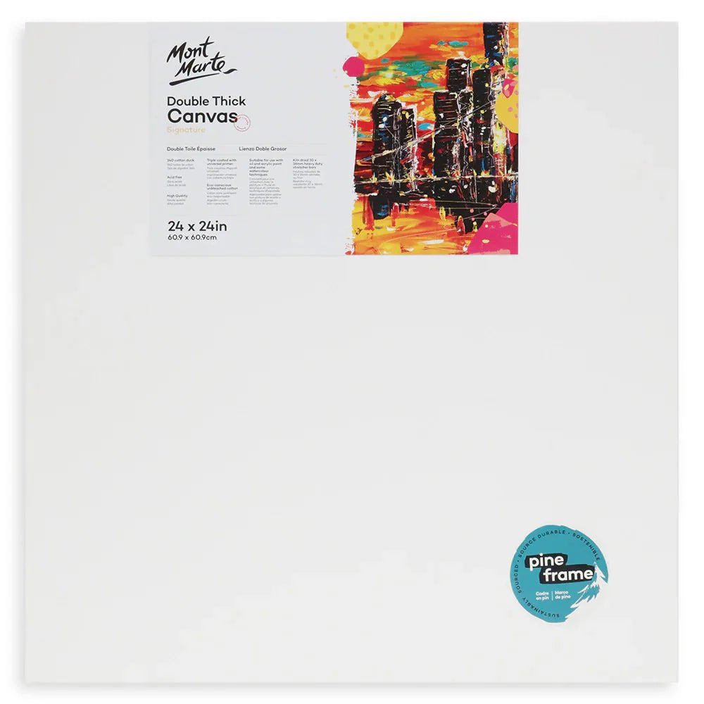 დაგრუნტული ტილო ორმაგ ქვეჩარჩოზე MM Signature Canvas Pine Frame D.T. 60.9x60.9cm