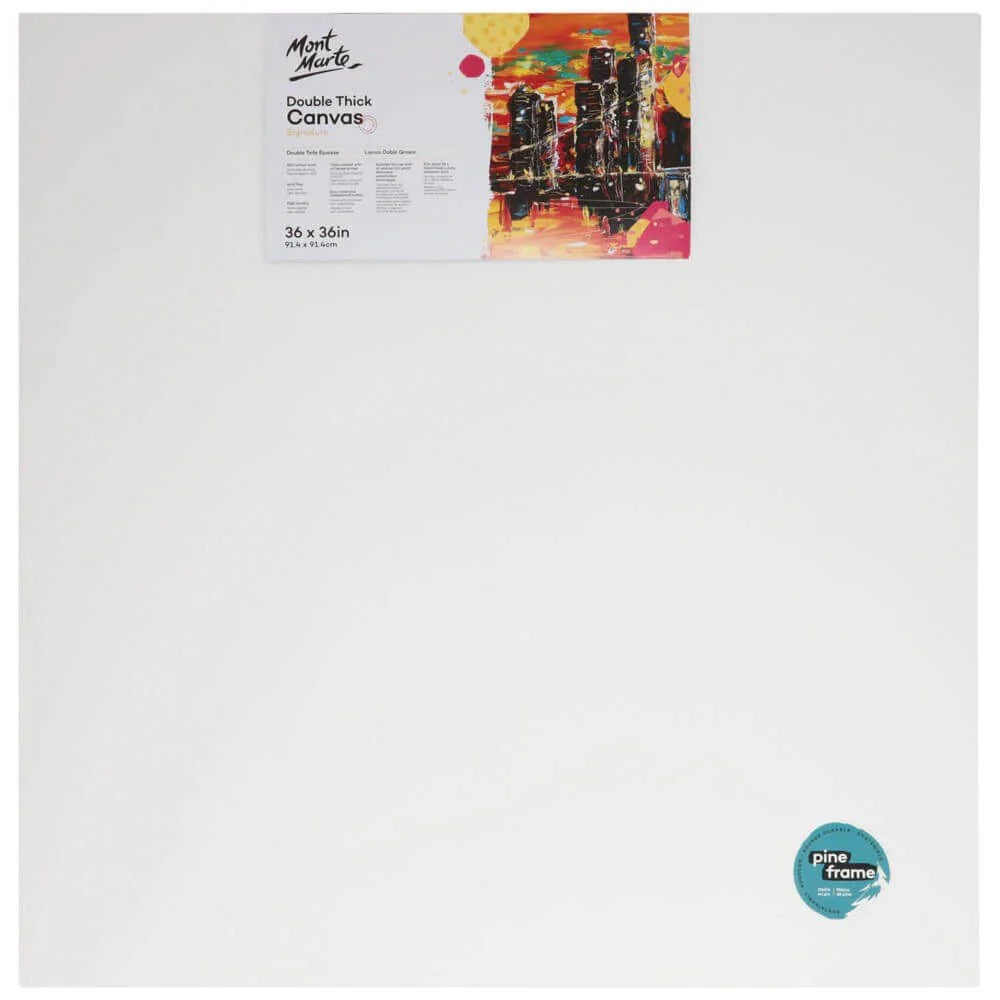 დაგრუნტული ტილო ორმაგ ქვეჩარჩოზე MM Signature Canvas Pine Frame D.T. 91.4x91.4cm - LUMINO