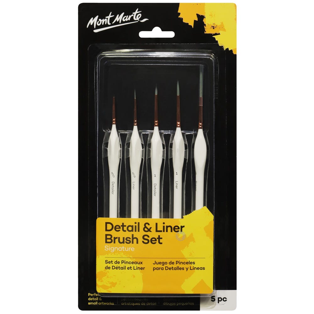 დეტაილერი და ლაინერების ნაკრები Detail/Liner Brush Set 5pc - ARTISTA