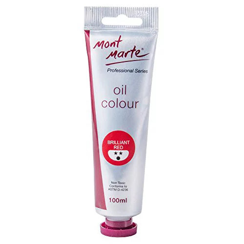 Oil paint 100ml MM Oil Paint 100mls - Brilliant Red