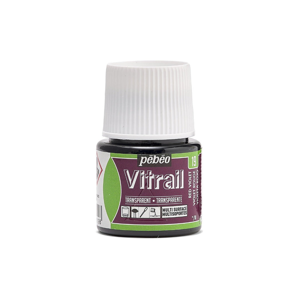 ვიტრაჟის საღებავი 45მლ - Pebeo Vitrail Red violet (გამჭვირვალე მინის საღებავი)