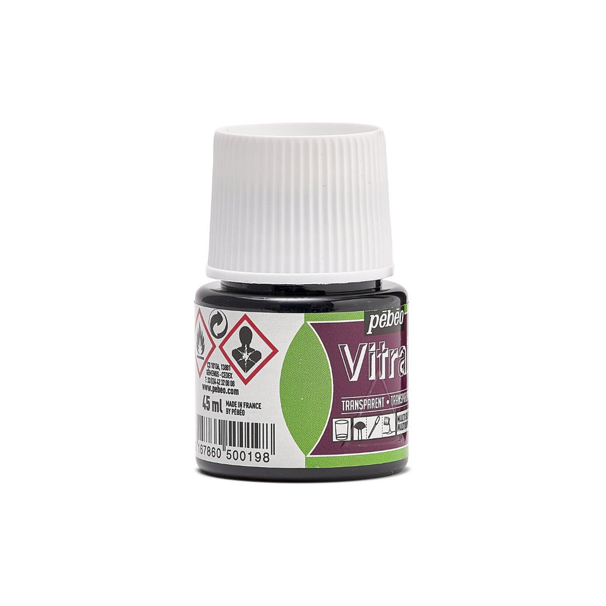 ვიტრაჟის საღებავი 45მლ - Pebeo Vitrail Red violet (გამჭვირვალე მინის საღებავი)