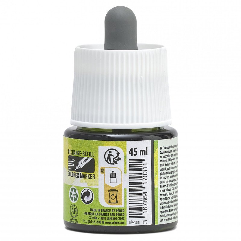 COLOREX 45ML YELLOW GREEN - აკვარელის საღებავი(მელანი)