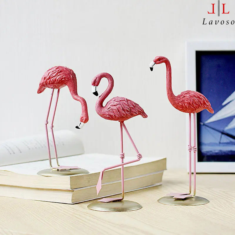 დეკორი ფლამინგო - Flamingo garden statues figurine