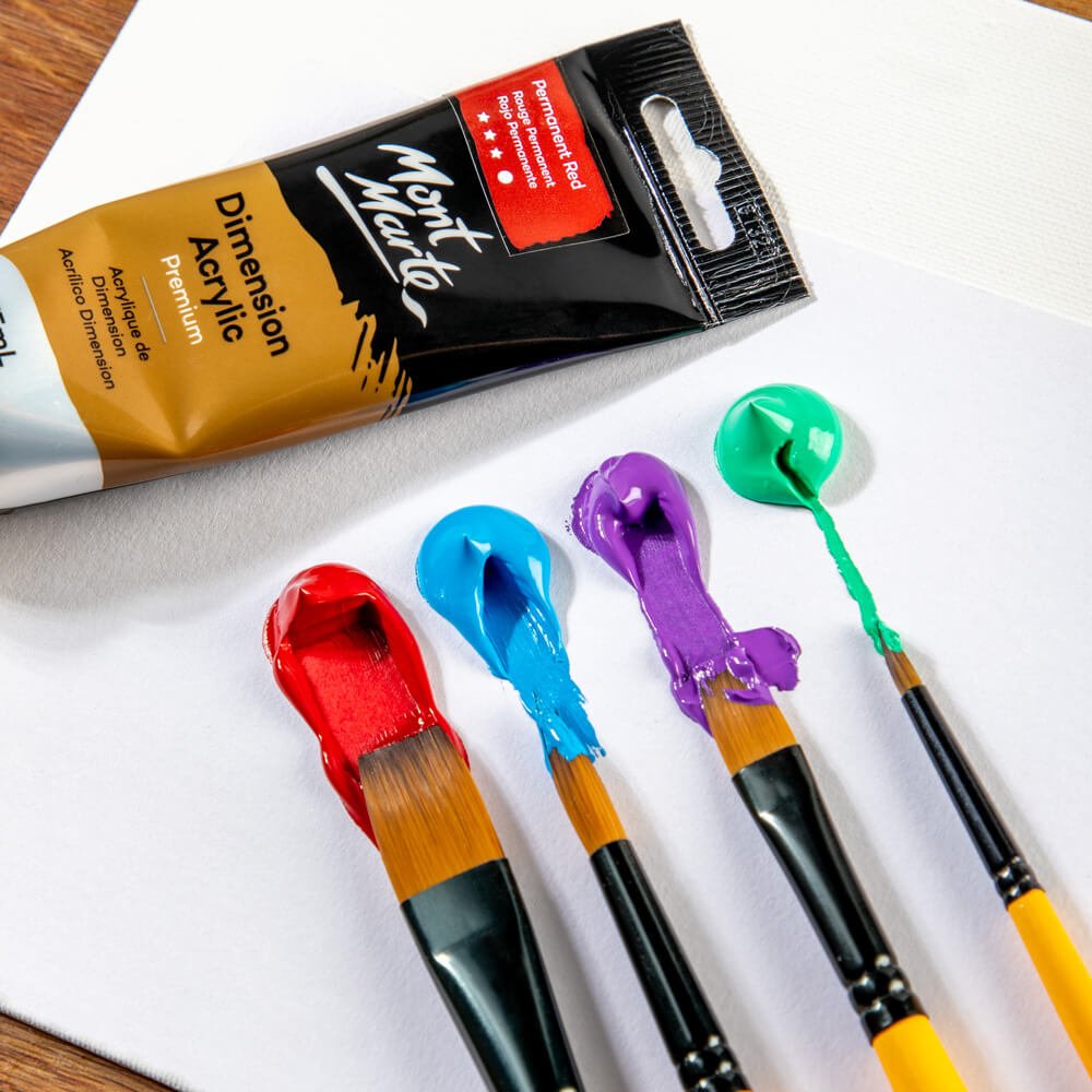 ფუნჯების ნაკრები (სინთეთიკური) აკრილის MM Gallery Series Brush Set Acrylic 4pc - ARTISTA