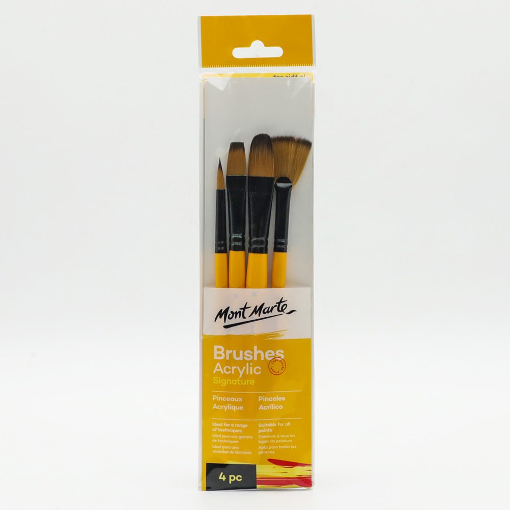 ფუნჯების ნაკრები (სინთეთიკური) Gallery Series Brush Set Acrylic 4pc - ARTISTA