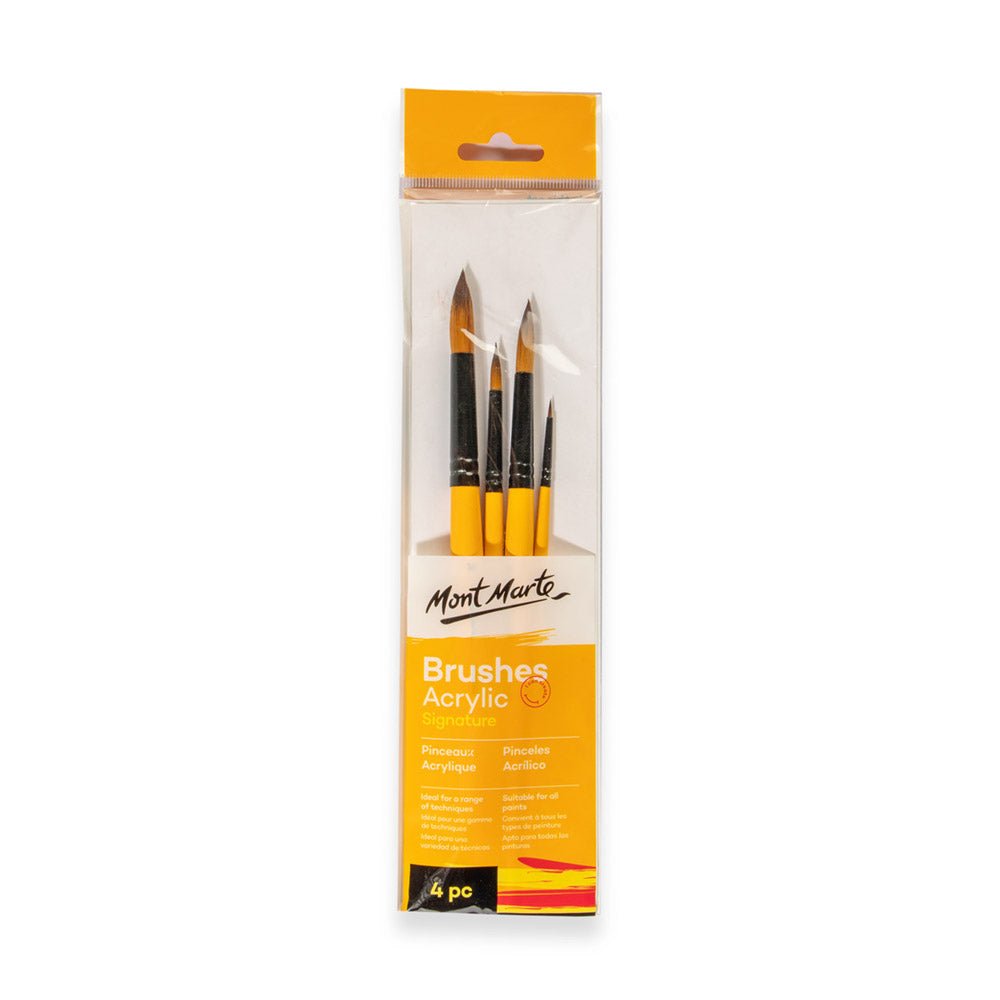 ფუნჯების ნაკრები (სინთეთიკური) Gallery Series Brush Set Acrylic 4pc - ARTISTA