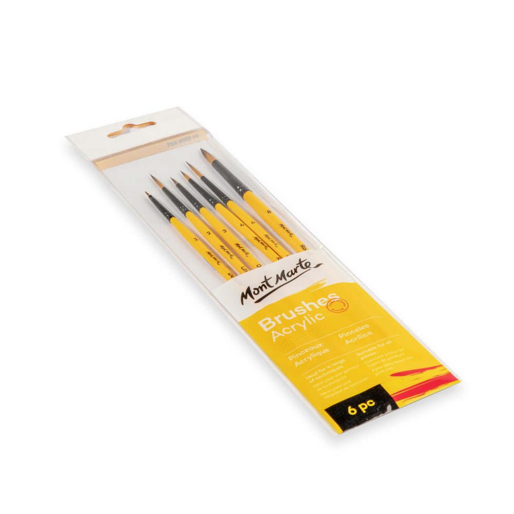 ფუნჯების ნაკრები (სინთეთიკური) Gallery Series Brush Set Acrylic 6pc BMHS0008 - ARTISTA