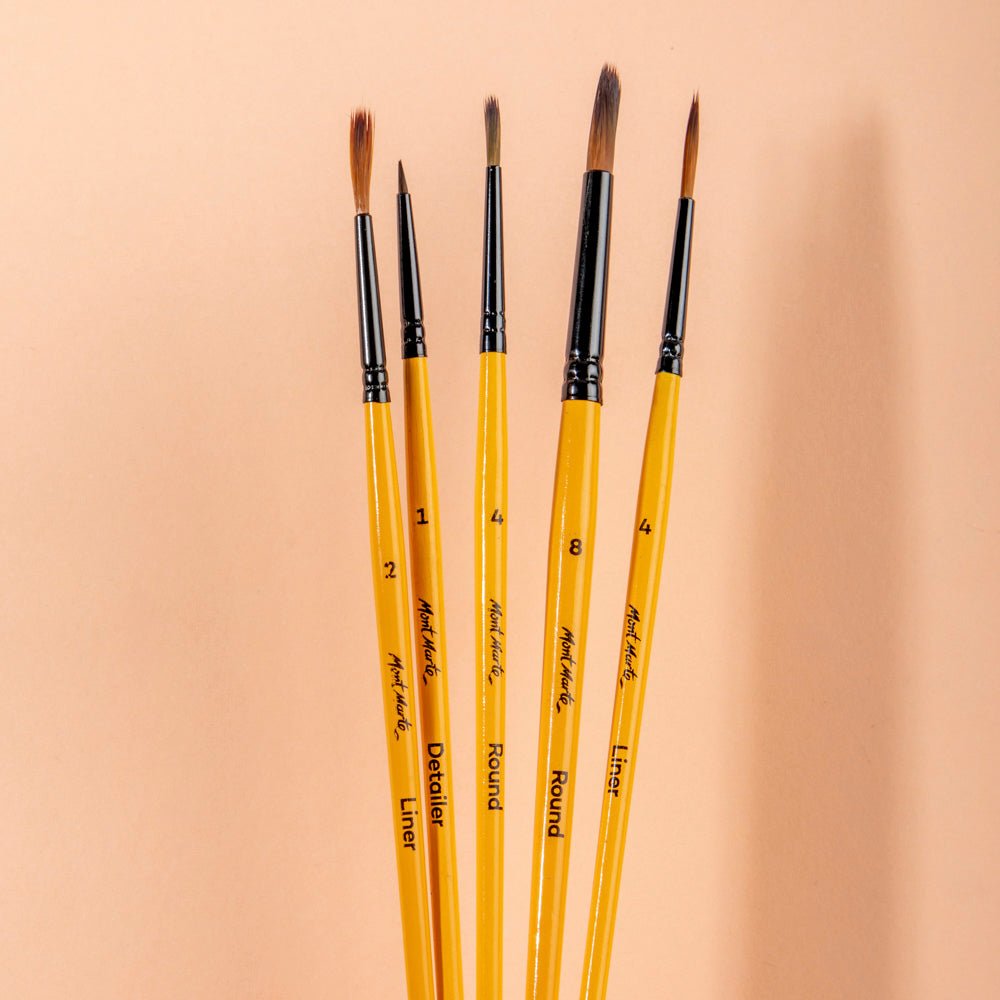 ფუნჯების ნაკრები (სინთეთიკური) Gallery Series Brush Set Acrylic 6pc BMHS0008 - ARTISTA