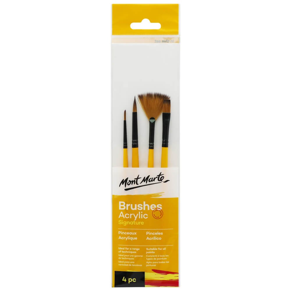 ფუნჯების ნაკრები (სინთეთიკური) MM Gallery Series Brush Set Acrylic 4pc - ARTISTA