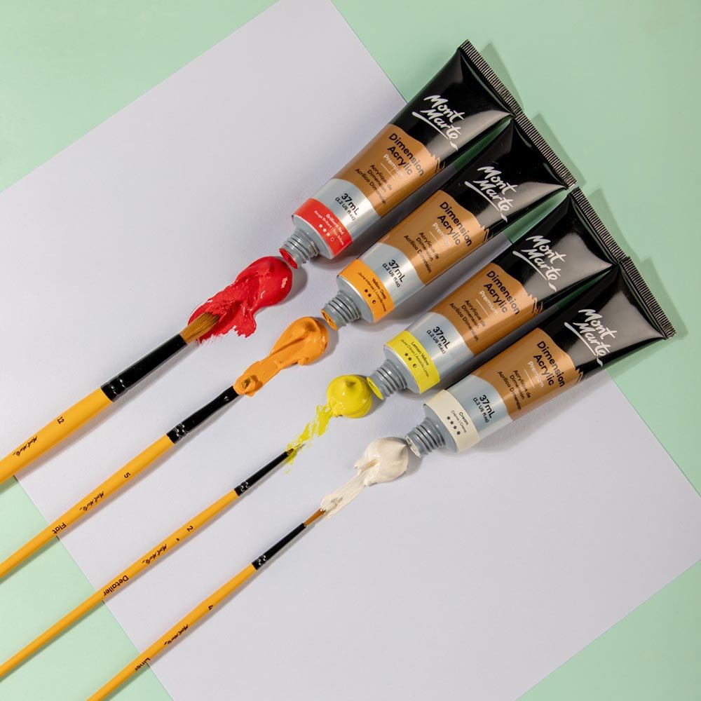 ფუნჯების ნაკრები (სინთეთიკური) MM Gallery Series Brush Set Acrylic 4pc BMHS0009 - ARTISTA