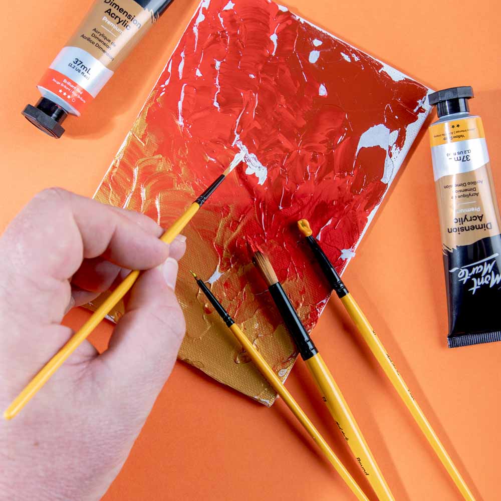 ფუნჯების ნაკრები (სინთეთიკური) MM Gallery Series Brush Set Acrylic 4pc BMHS0009 - ARTISTA