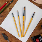 ფუნჯების ნაკრები (სინთეთიკური) MM Gallery Series Brush Set Acrylic 4pc BMHS0009 - ARTISTA