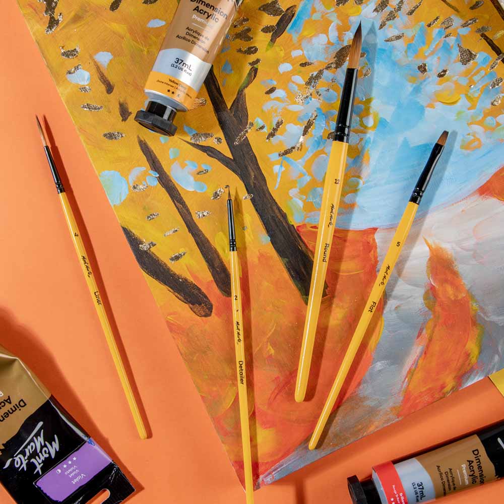 ფუნჯების ნაკრები (სინთეთიკური) MM Gallery Series Brush Set Acrylic 4pc BMHS0009 - ARTISTA