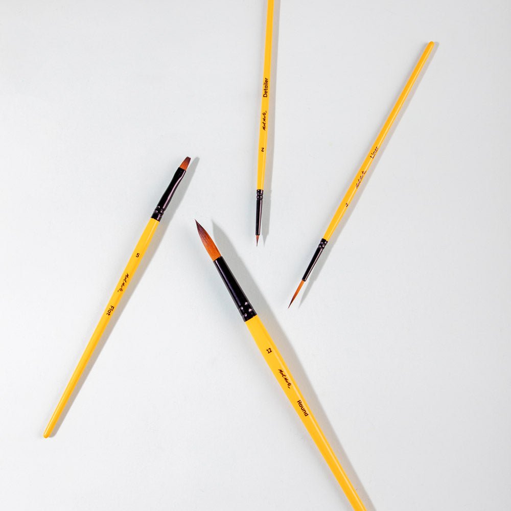 ფუნჯების ნაკრები (სინთეთიკური) MM Gallery Series Brush Set Acrylic 4pc BMHS0009 - ARTISTA