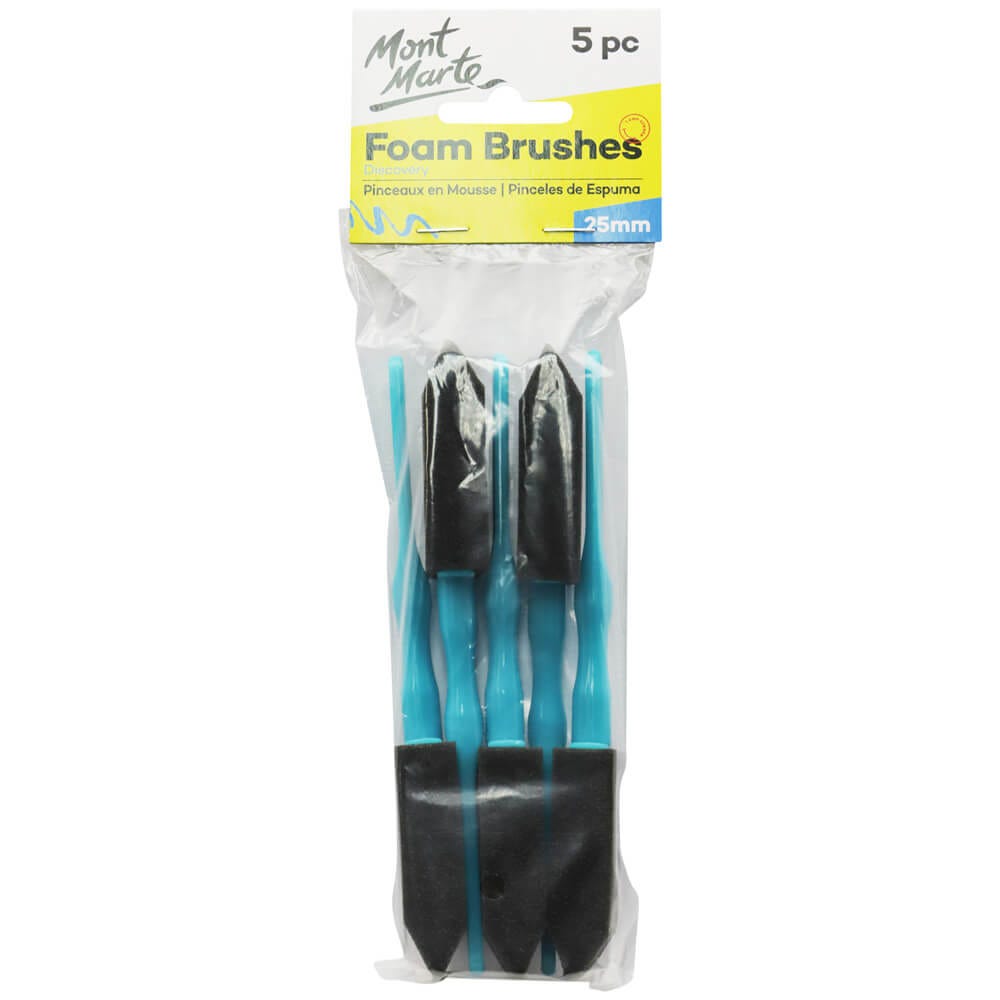 ღრუბელის ფუნჯები (სპონჯები) Foam Hobby Brush 25mm 5pc Poly Bag - ARTISTA