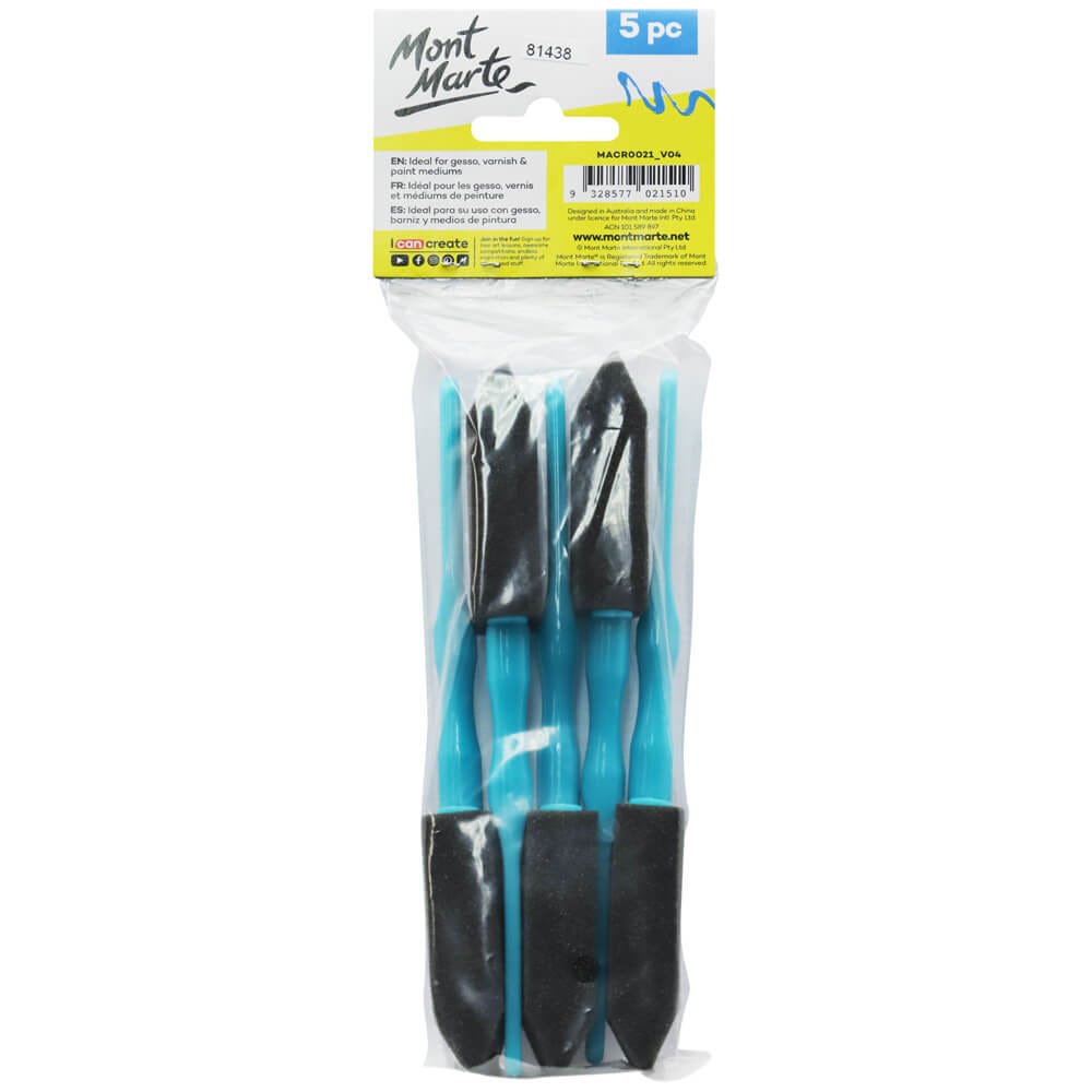 ღრუბელის ფუნჯები (სპონჯები) Foam Hobby Brush 25mm 5pc Poly Bag - ARTISTA