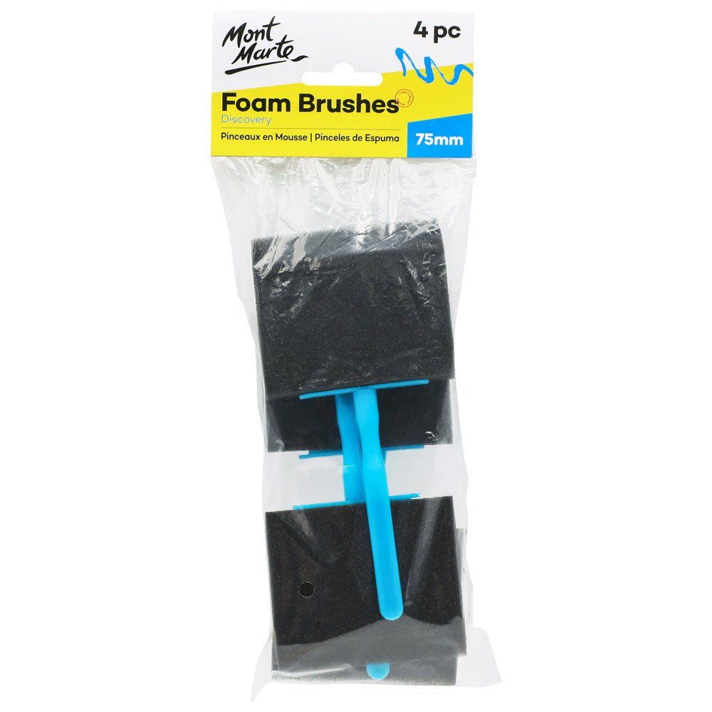 ღრუბელის ფუნჯები (სპონჯები) Foam Hobby Brush 75mm 4pc Poly Bag - ARTISTA