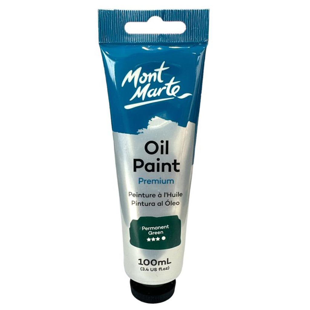 ზეთის საღებავი 100მლ MontMarte Oil Paint 100mls - Permanent Green