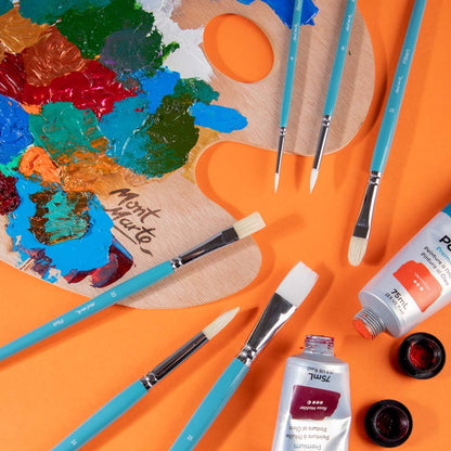 ჯაგარის და სინთეთიკური ფუნჯების ნაკრები ზეთის საღებავისთვის Gallery Series Brush Set Oils 6pc BMHS0021 - ARTISTA