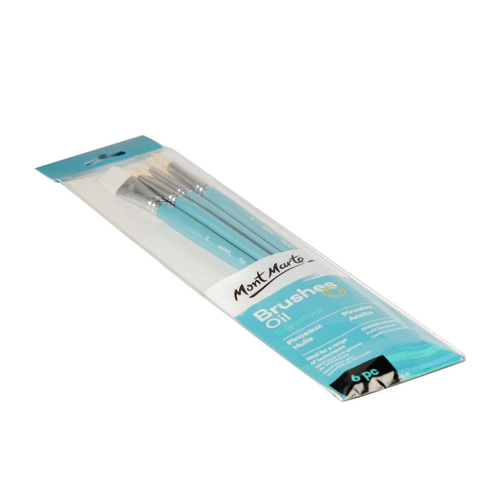 ჯაგარის და სინთეთიკური ფუნჯების ნაკრები ზეთის საღებავისთვის Gallery Series Brush Set Oils 6pc BMHS0021 - ARTISTA