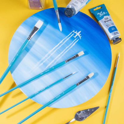 ჯაგარის და სინთეთიკური ფუნჯების ნაკრები ზეთის საღებავისთვის Gallery Series Brush Set Oils 6pc BMHS0021 - ARTISTA