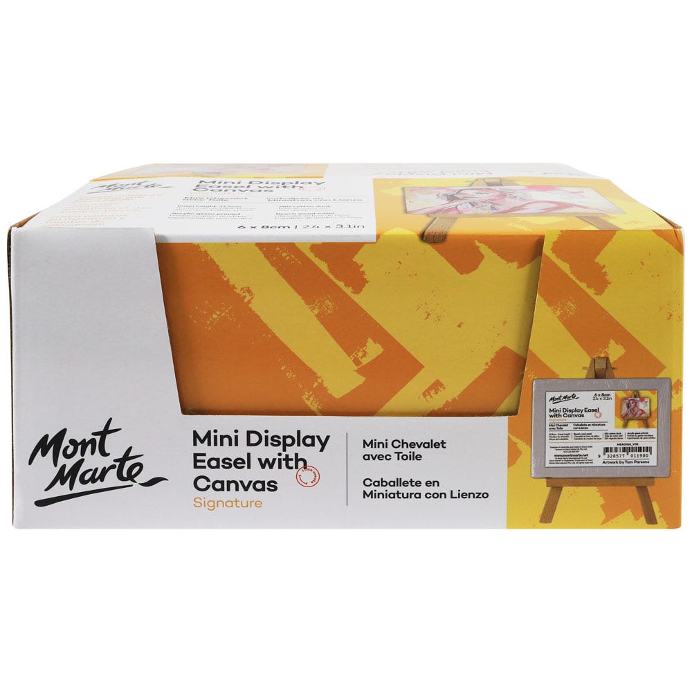მინიატურული პატარა მოლბერტი და ტილო - MM Mini Display Easel with Canvas 6x8cm - ARTISTA